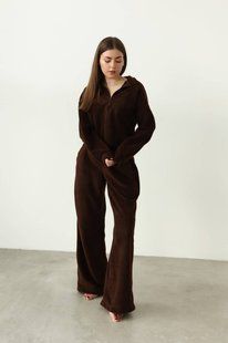 Костюм жіночий флісовий колір шоколад XS