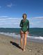 зображення 4 Суцільний купальник Ocean із біфлексу SPF 50 зелений пітон